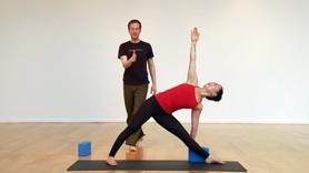 Learn to manage hyper-extension in your knees by working more skillfully with your feet, quadriceps and hamstrings. This practice will teach your more than to simply micro-bend your knees when working with hyper-extending knees. In particular, the class troubleshoots some common postures that exacerbate hyper-extension such as triangle pose, pyramid pose, standing forward bends and seated forward bends. Its also a great practice for people without hyper-extension that are want to improve the alignment and strength of their legs.