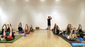 Ground & Open, Part 1: This class focuses on deeper work in forward bends, hip openers and twists.  It will open your legs, pelvis and spine, leaving you feeling deeply grounded and calm.  These poses are highly effective for detoxification, centering and relaxation.  This class is part I of 2 in a sequence to the seated forward bend called paschimottanasana.    