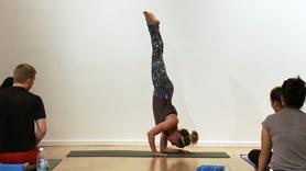 Playful class that incorporates handstand into the flow of our Sun Salutations B. We dive through a short standing sequence followed by 'funky' variations for plank, dolphin, arm balance and forearm stand.
