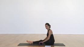 Learning to listen to our bodies, this sequence can be used to help tone the ligaments of your knees slowly and safely. Using a rolled-up yoga mat, or rolled-up towels, or even a bed pillow rolled in a towel, you'll do a repetitive, careful alignment exercise to ensure that the muscles of your legs are evenly firing, as well as some standing and seated postures to help you feel the four corners of your feet and tone the muscles of your legs.