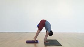 Kicking up into handstand is one thing, but truly kicking up with control both on your ascent and descent into handstand another. This short tutorial uses a blanket and a block and teaches yogis how to kick up into handstand with control, moving from the core center. With a block between our legs and sliding the blanket back and forth to our mat, we start to engage the belly in ways we never thought possible. From toe tips to finger tips we find full engagement. Fly on my fellow yogis!