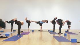 This flow is all about the upper back and shoulders. Drawing the shoulder blades down the back and pressing the bottom tips of shoulder blades in towards the heart is the general theme of the practice. Using arm variations like garudasana (eagle), gomukhasana (cow face) and hands behind the back, we open the front, side and back of the shoulders. Enjoy yogis!