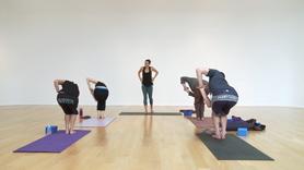 Neuroscientist I'm not... but the brain science of today indicates that the nature of mind is one that is unpredictable and often stressful. Learning to focus on the body and breath is one way that we can elevate a stressed out mind and bring more calm to our lives. This is a rather playful class with sun salutations (surya namaskar a) warriors (virabhadrasana) triangle (trikonasana) half moon (ardha chandrasana). Look out for some tricky transitions with revolved chair (parivrtta utkatasana). Free time at the end for self practice and savasana to finish. 