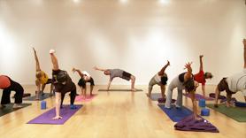 Steven shares a fun story about his time living and teaching in Berlin. Opening warm up includes several Sun Salutations leading into a strong Standing Pose Flow.  Emphasis on creating or making a pose rather than doing a pose. Continues with variations on Shalabhasana (Locust) and Purvottanasa (Table Top) into Camatkrasana (Wild Thing). Also includes Hip Openers in Pigeon and Core Work with Tolasana (Scale Pose). Concludes with Spinal Twists and brief Savasana.