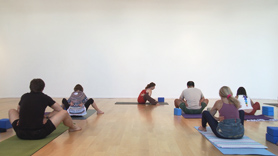 We took requests and what came up? The shoulders and the hips. This Yin/Restorative mash-up combines circular movement of the joints, work with the shoulders in unusual positions (check out funky chicken as the peak pose), hip opening forward folds and a supportive backbend with blocks to allow energy to freely flow through the largest joints of the body. Breathe space into these areas to release tension and allow the heart to radiate and shine!