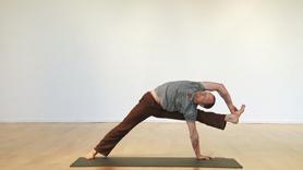 This is a quick paced practice equivalent to an espresso shakti shot. To promote balance class ends with an extended savasana (6-7 minutes)
