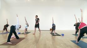 An introduction to yoga and the Anusara principles of alignment, followed by a gentle sequence of postures.  The wall is used towards the end of the practice to introduce handstand preparation. 