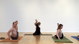 Scientists are finding Black holes as are the centers of galaxies, like the sushumna nadi , the center channel that moves in our innermost subtle body. Using this dense funnel as an organizing principles this class focuses on deep hip openers and forward bends. Includes janu sirsasana(head to knee pose), supta padagusthasana (Supine leg stretches)series , krouncasana (Heron Pose), and Surya Yantrasana (sundial pose).